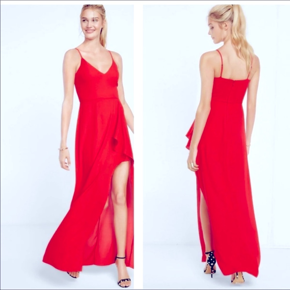 Express res high slit front maxi dress xs 0